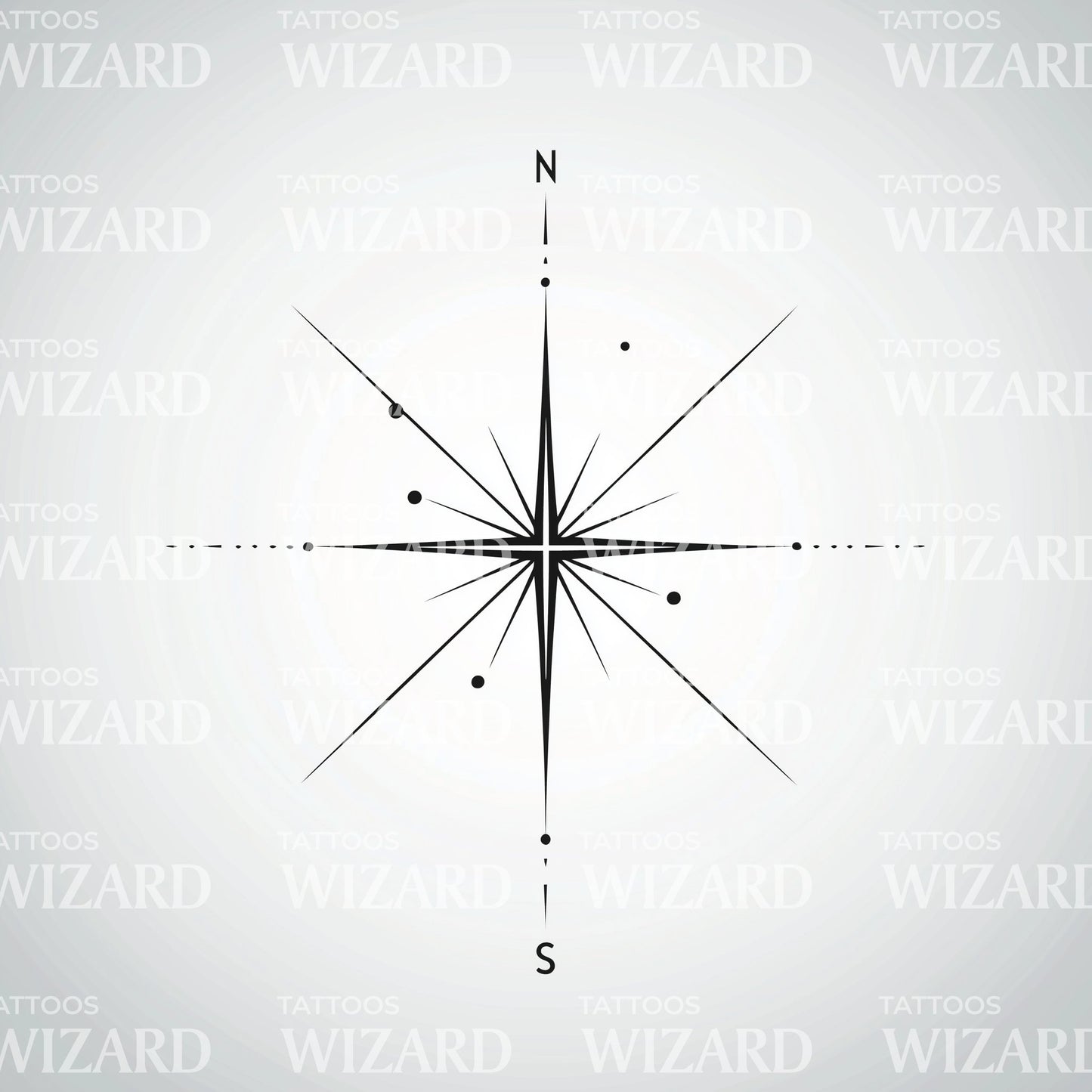 Minimalist Navigation Compass Tattoo Idea