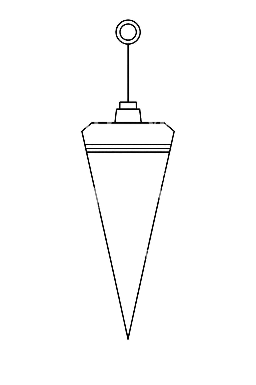 Minimalist Plumb Bob Tattoo Design