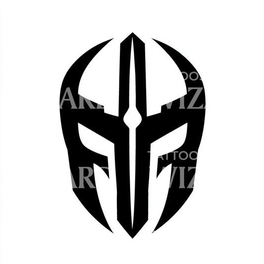 Minimalist Sparta Warrior Symbol Tattoo Idea