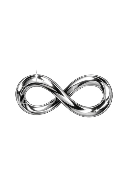 Mirror Polish Infinity Symbol Y2K Tattoo Idea