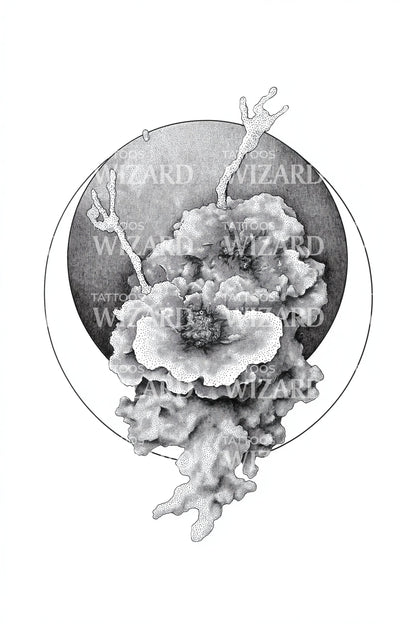 Misty Spore Planet Tattoo Illustration