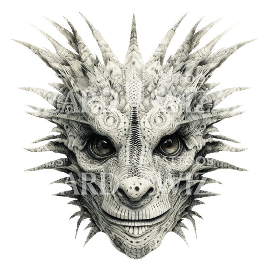 Conception de tatouage de tête de dragon