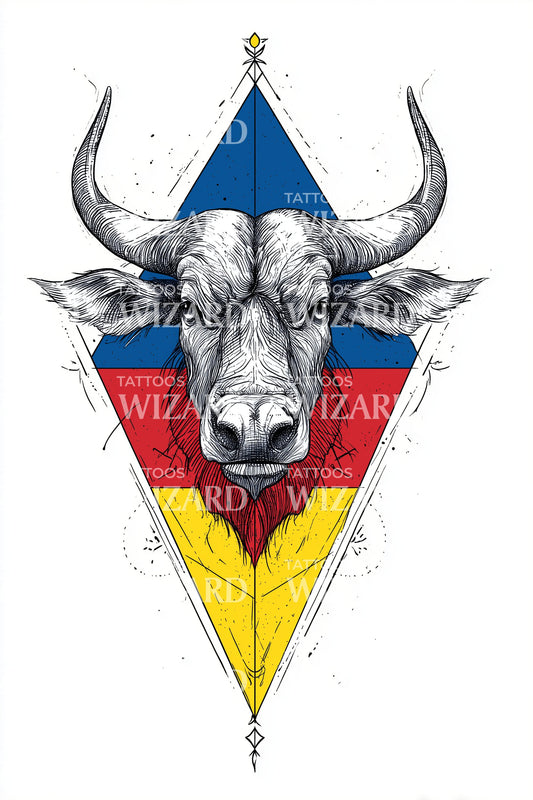 Moldova Aurochs Diamond Tattoo Idea