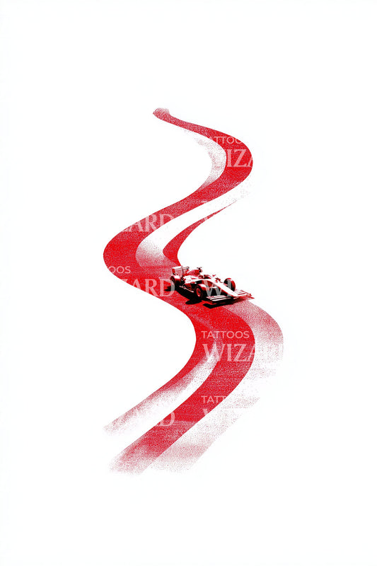 Monaco Grand Prix Curve Tattoo Design
