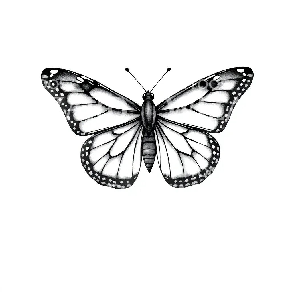 Monarch Butterfly Tattoo Design