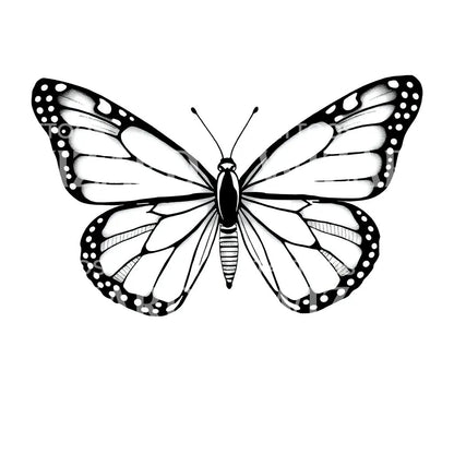 Monarch Butterfly Tattoo Design