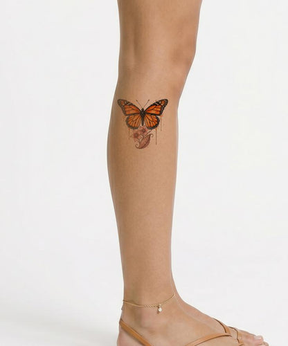 Monarch Butterfly and Milkweed Tattoo Idea