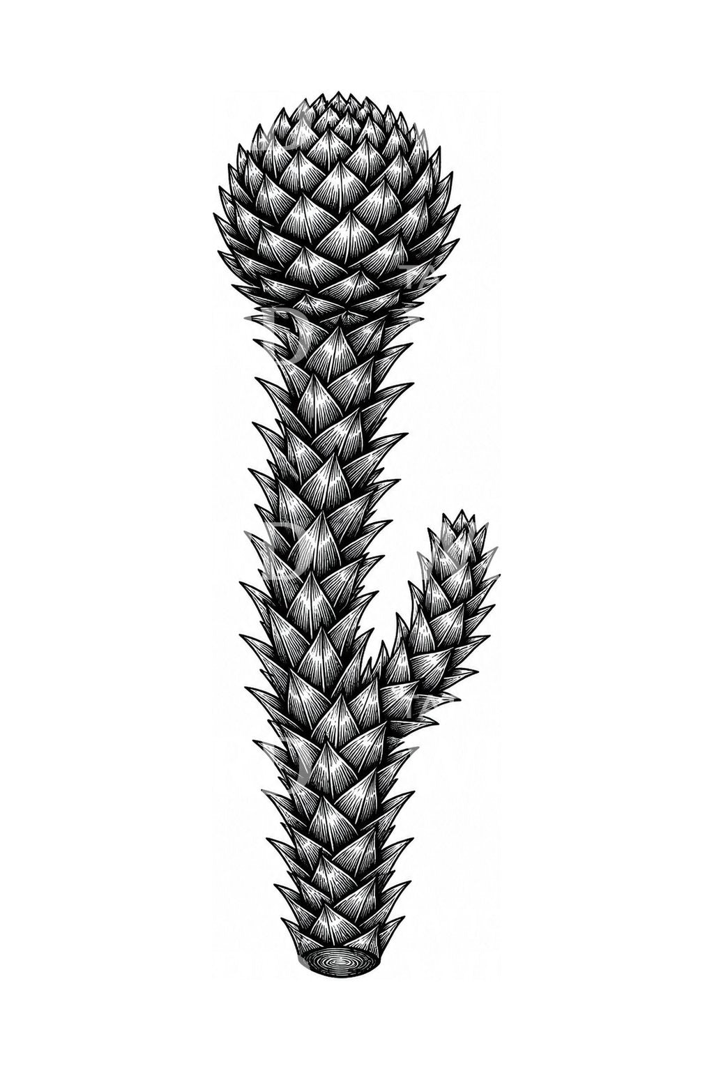 Tatoveringsdesign med abe-puslespilsgren og kogler