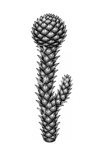 Tatoveringsdesign med abe-puslespilsgren og kogler