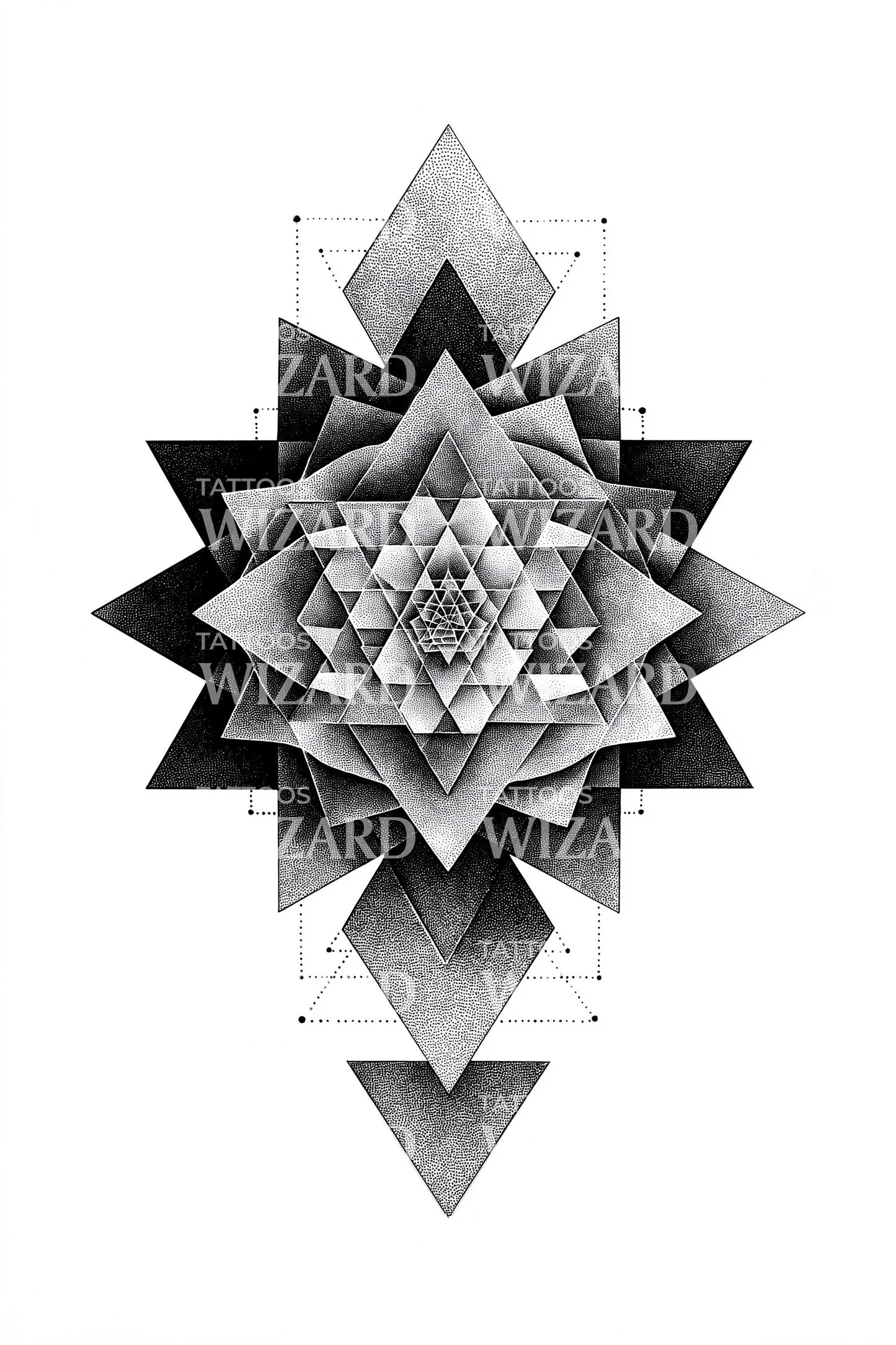 Monochrome Spiral Rose Tattoo Design