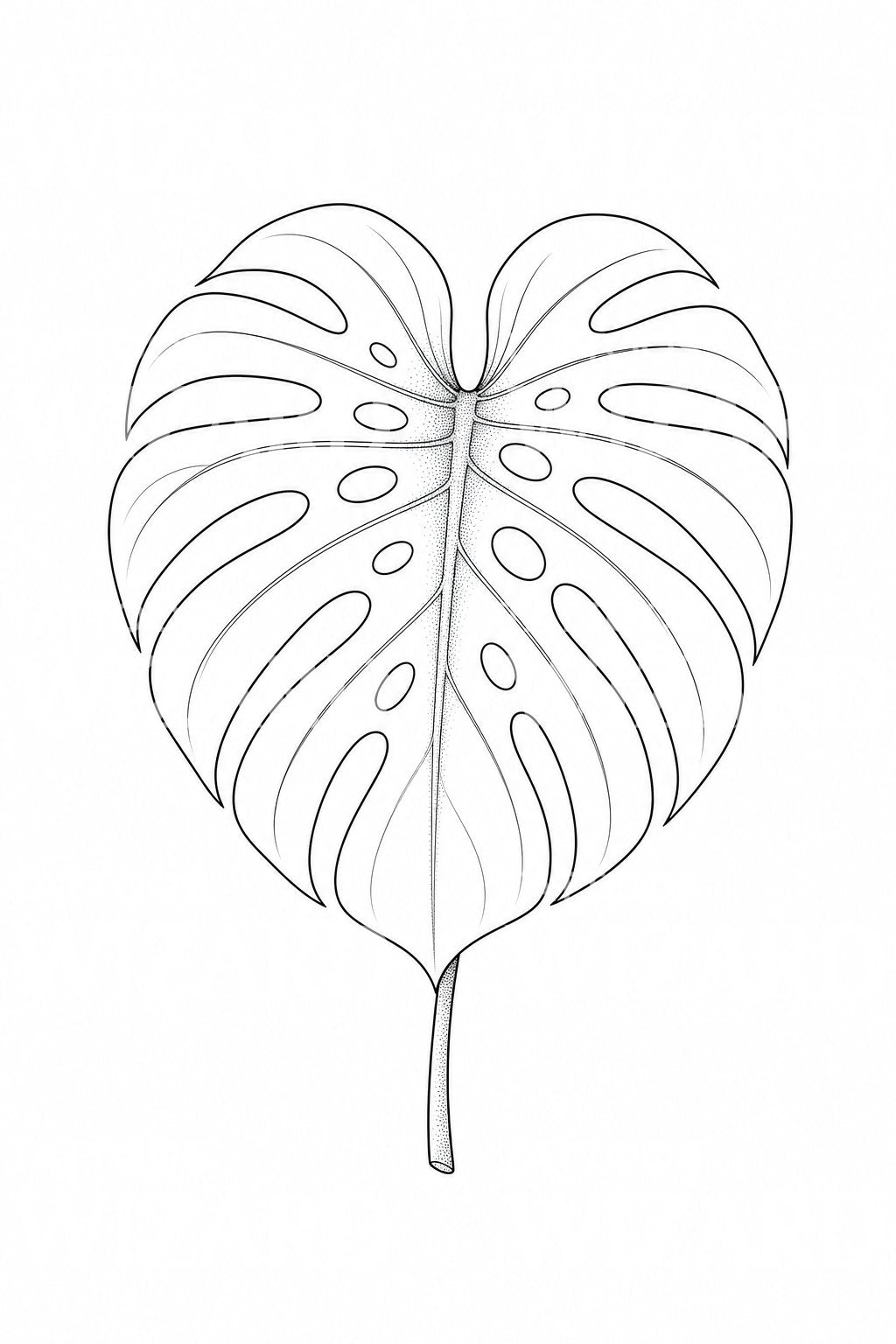 Motif de tatouage feuille de monstera