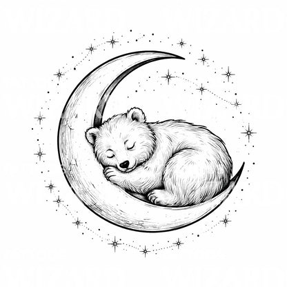 Moon Bear Tattoo Design