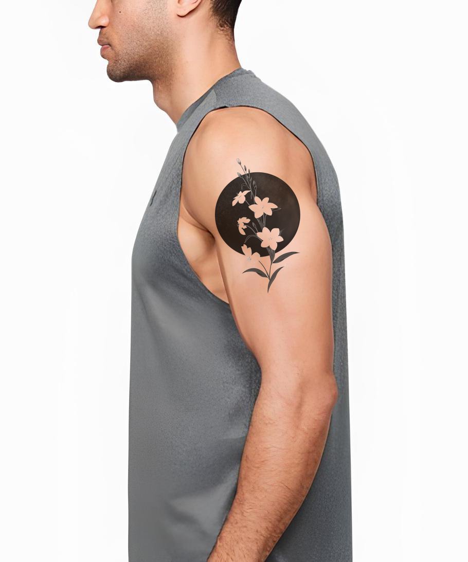 Dark Moon Jasmine Tattoo Design