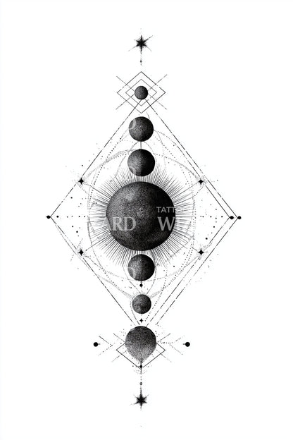 Moon Phase Tattoo Design