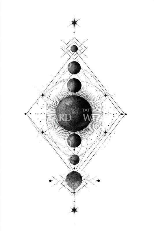 Moon Phase Tattoo Design