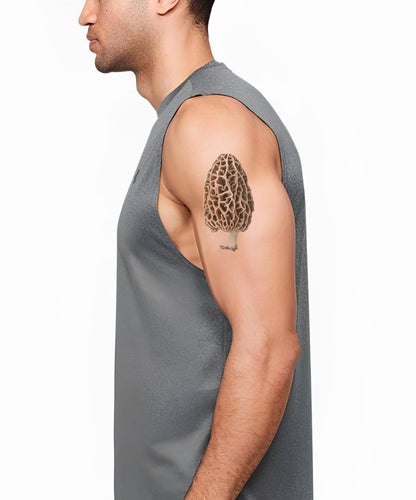 Realistic Morel Mushroom Tattoo Design