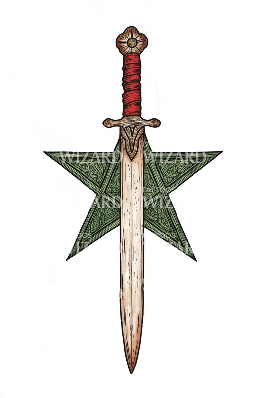 Morocco Star Dagger Tattoo Design