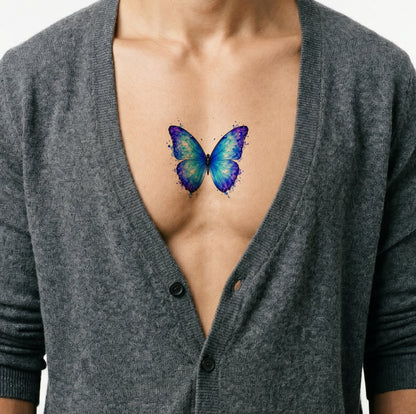 Blue Morpho Butterfly Tattoo Design
