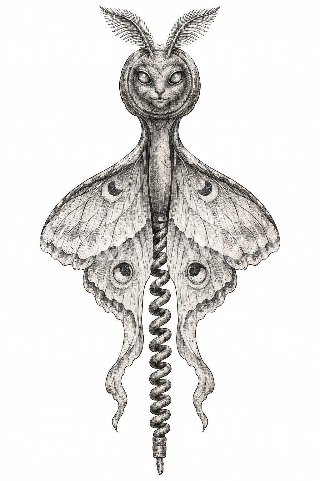 Ilustración de tatuaje Espíritu de Polilla