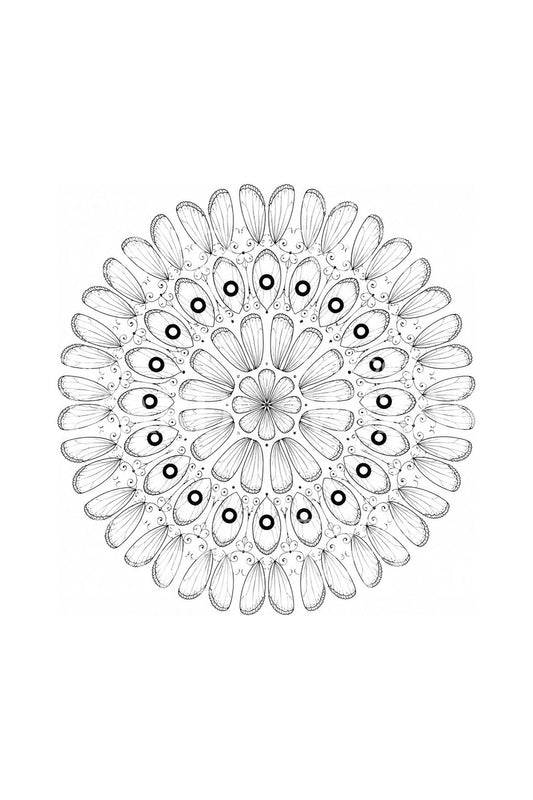 Design per tatuaggio mandala con ali di falena