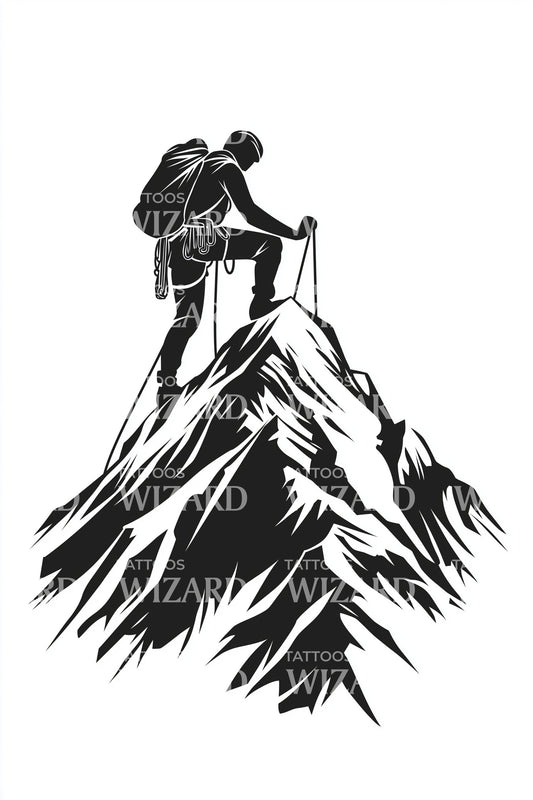 Mountain Ascent Explorer Tattoo Idea
