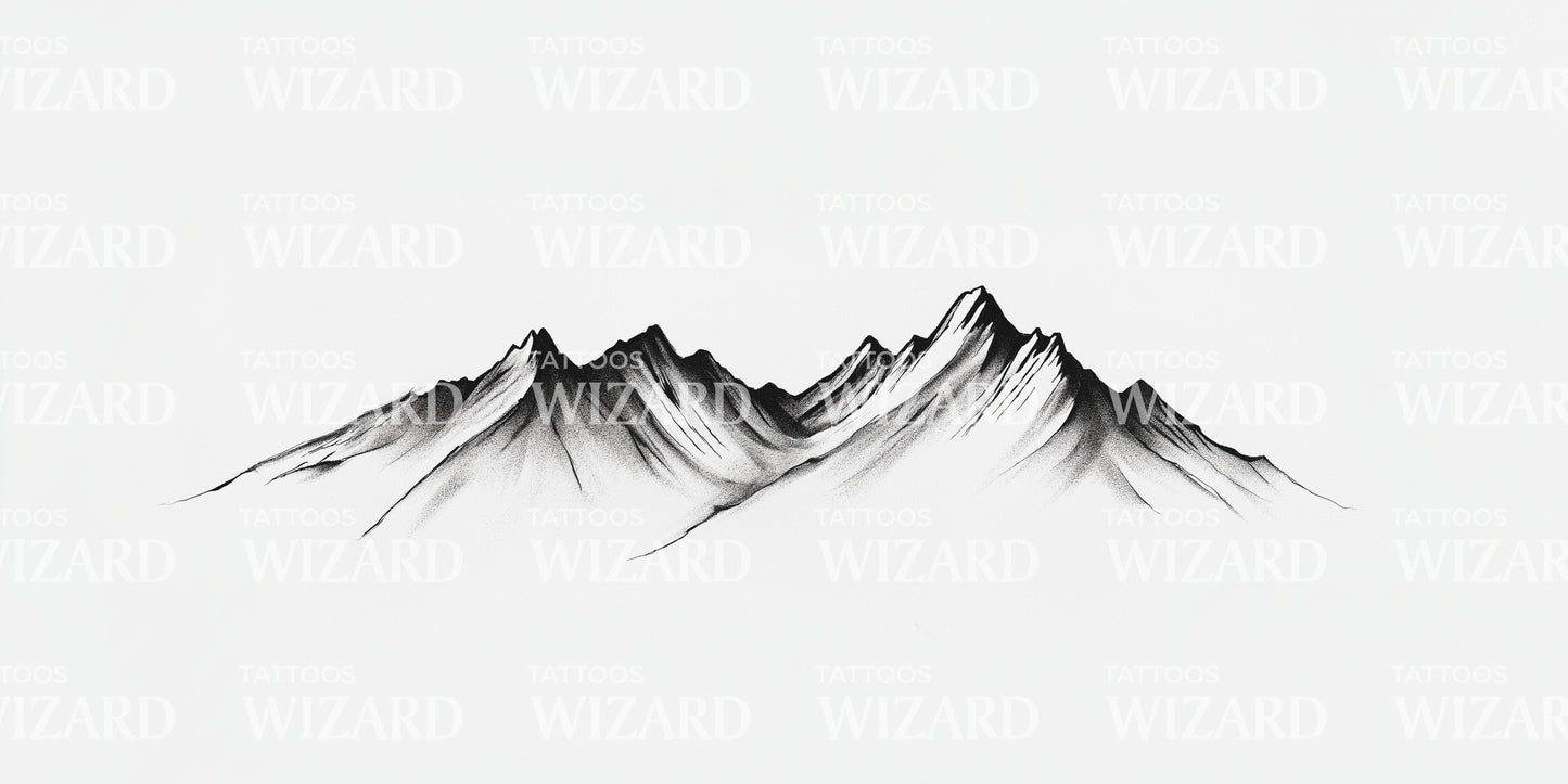 Mountain Peaks Tattoo Idea