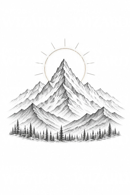 Mountain Range Tattoo Design