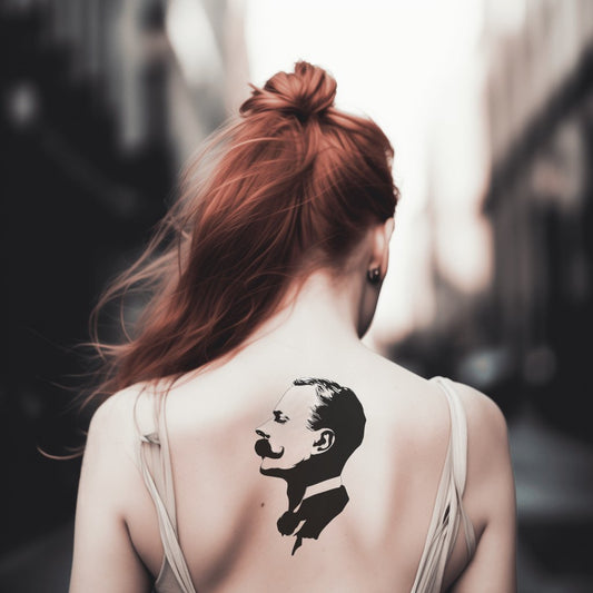 Retro Gentleman Snor Tattoo Ontwerp