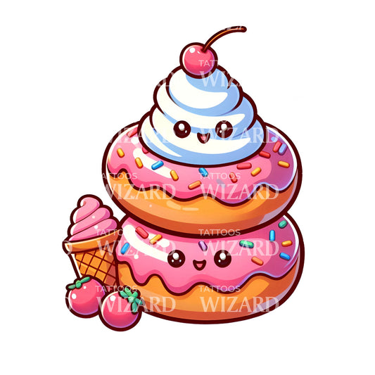 Mouth Watering Donuts Tattoo Idea
