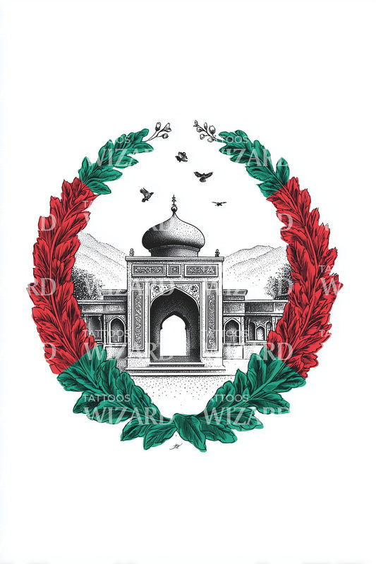 Mughal Tor Lorbeer Tattoo Design