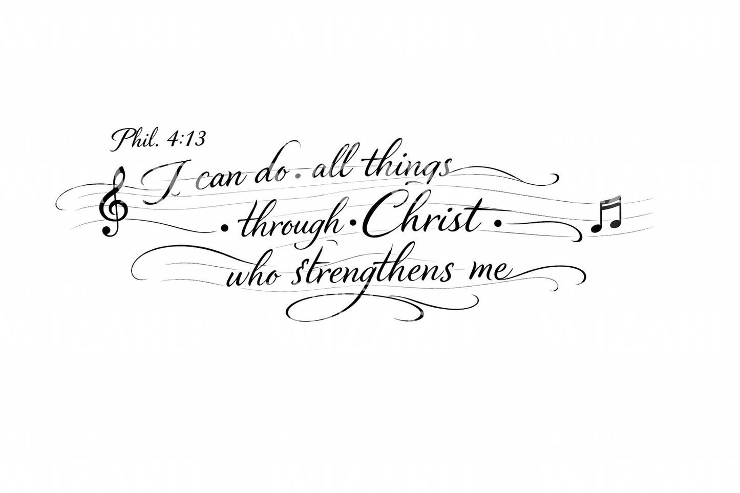 Music Note Scripture Tattoo Idea