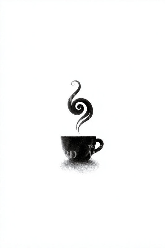 Musikalsk Steam Kaffe Tatoveringsdesign