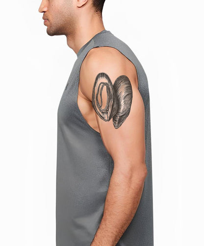 Mussel Cross Section Tattoo Illustration