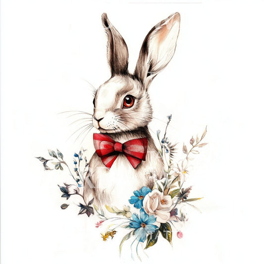 Mysterious White Rabbit Tattoo Design