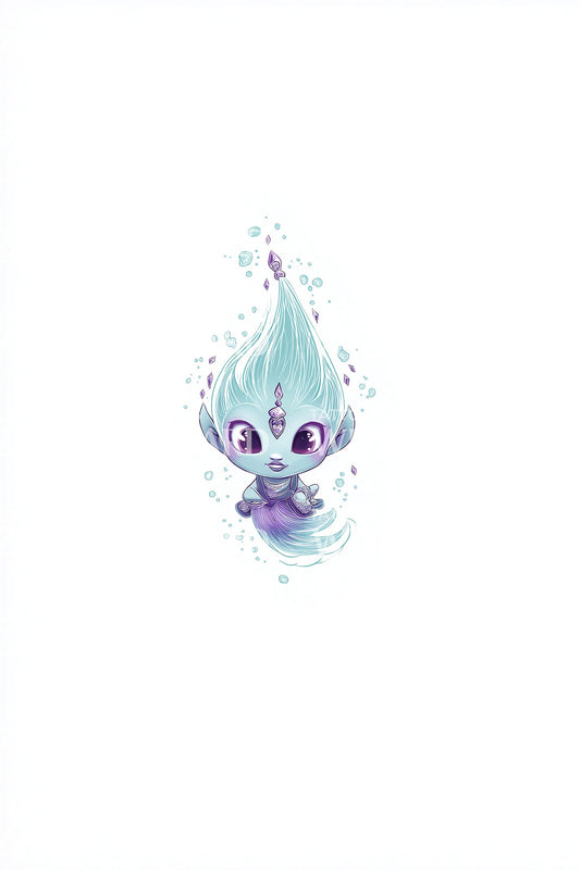 Mystic Blue Flame Tattoo Design
