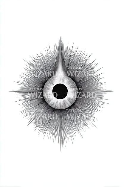 Mystisches Kern-Augen-Tattoo-Design