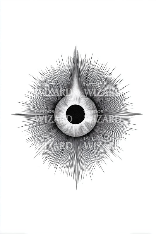 Mystic Core Eye Tattoo Design