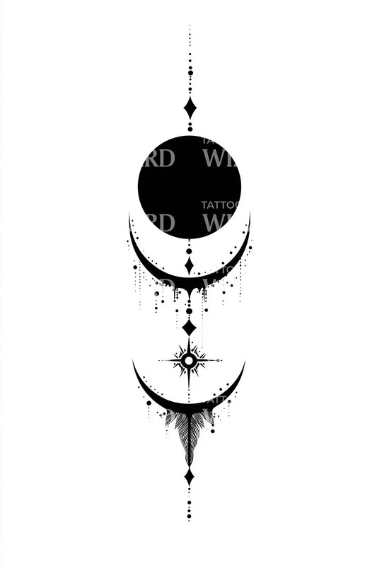 Mystic Crescent Totem Tattoo Idea