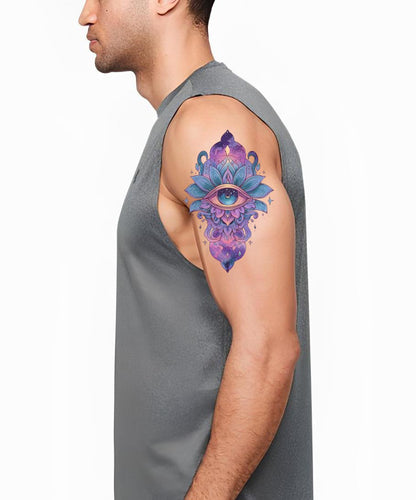 Mystic Eye Lotus Tattoo Design