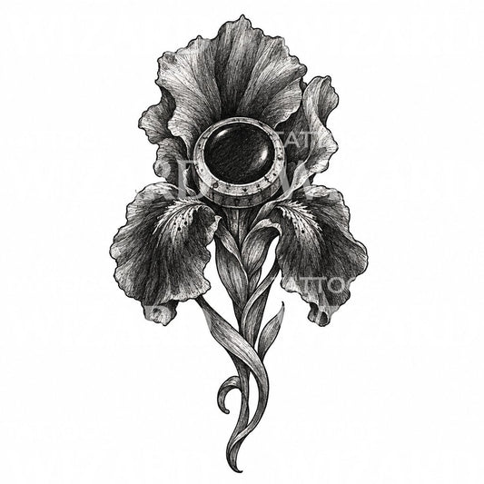 Mystische Iris als Tattoo