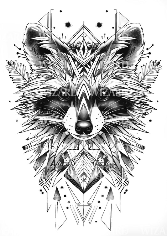 Mystic Raccoon Tattoo Idea