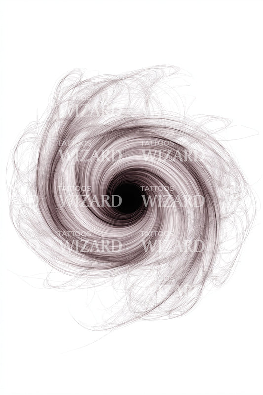 Mystic Spiral Vortex Tattoo Illustration
