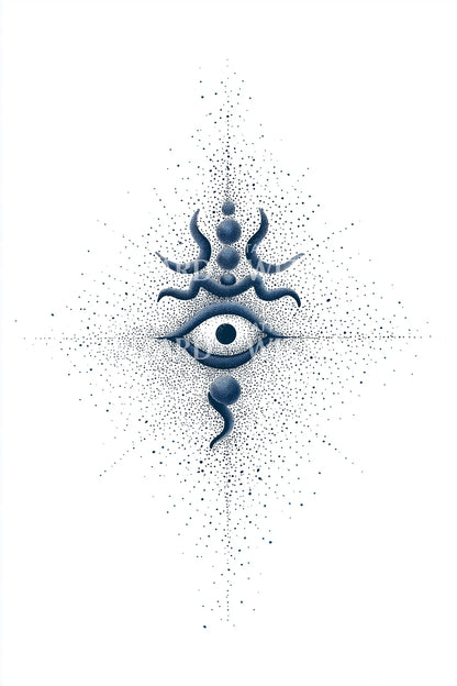 神秘第三只眼纹身设计