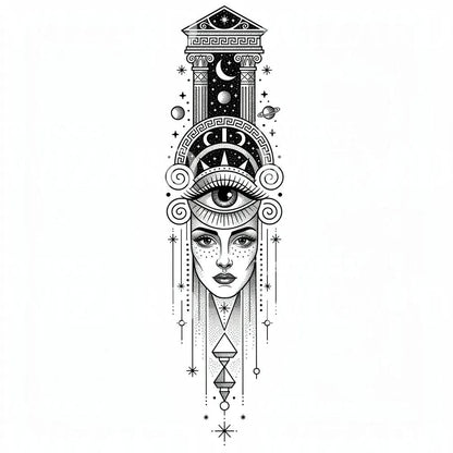Mystic Third Eye Tattoo Design