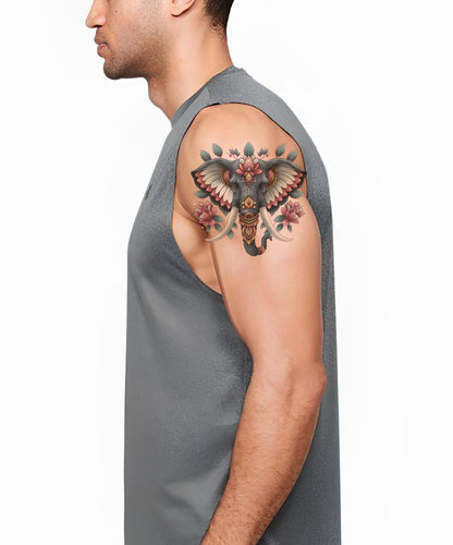 Mystisches indisches Elefantenkopf-Tattoo-Design