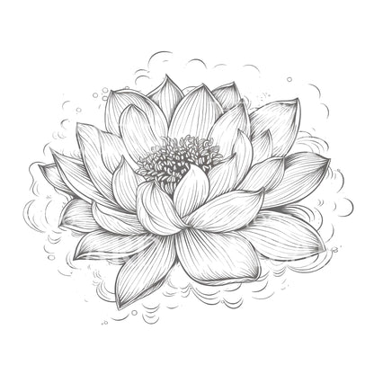 Minimalist Lotus Flower Tattoo Design