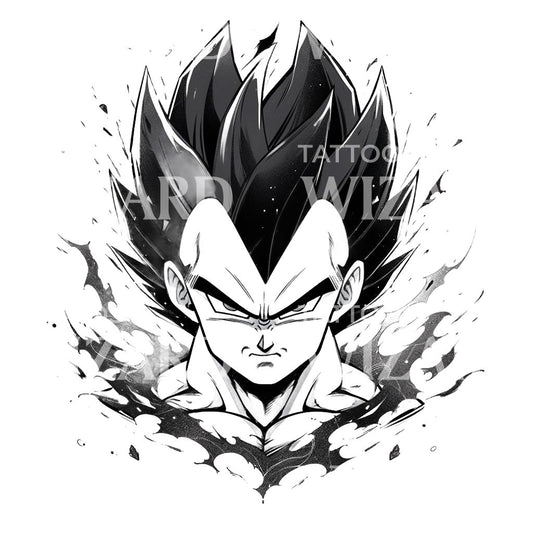 Vegeta (Dragon Ball) Tattoo Design