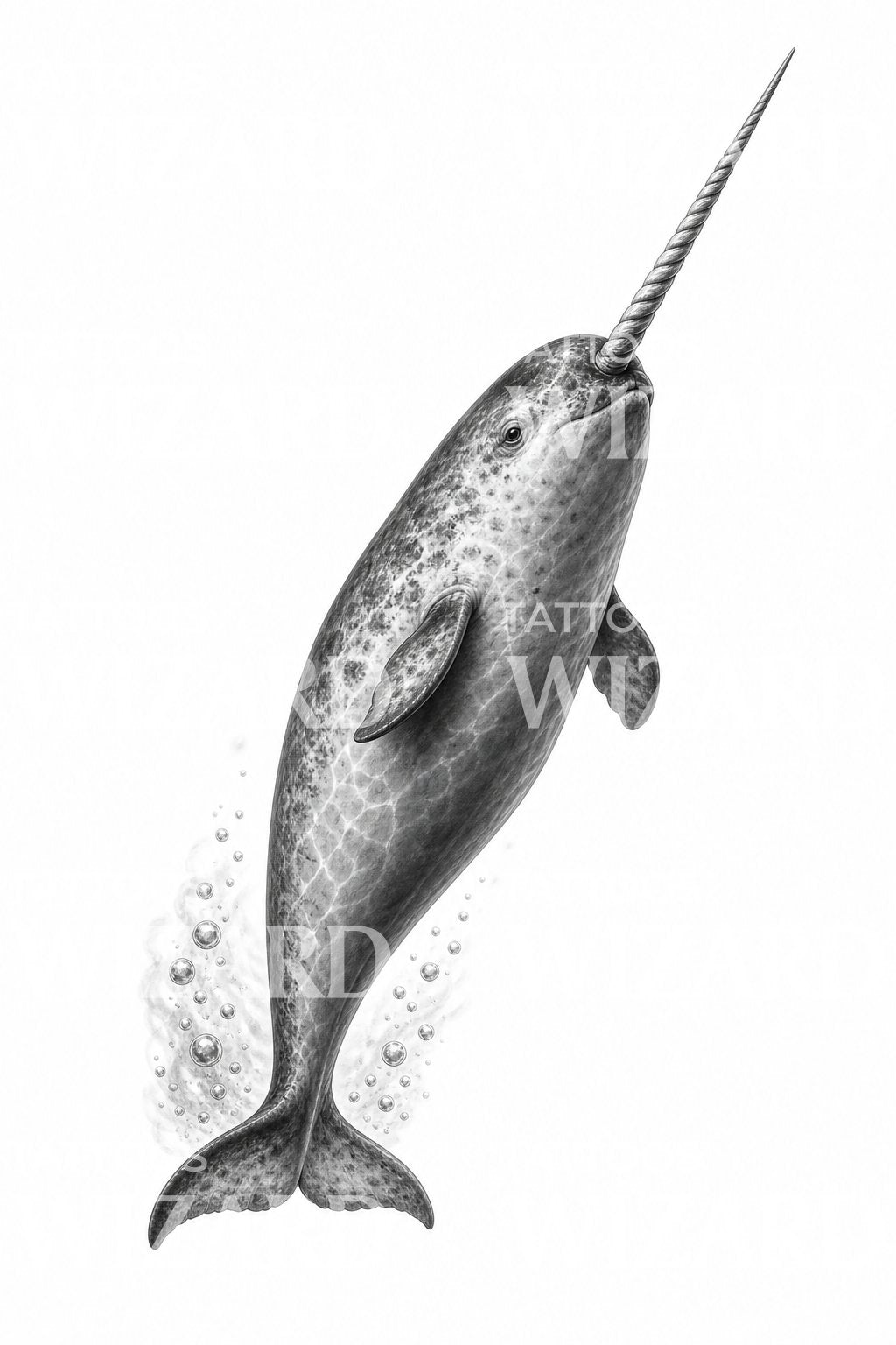 Narwhal Tattoo Design