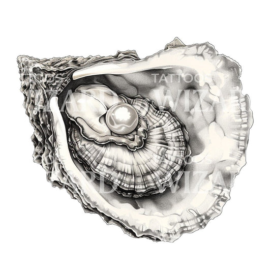Naughty Oyster With Pearl Tattoo Idea