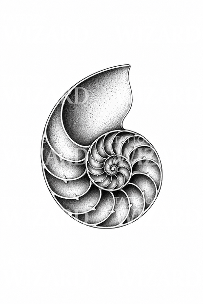 Natulilus Shell Nautilus Shell Cross Section Tattoo – Tattoos Wizard Designs